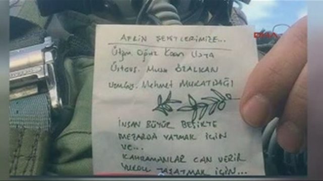 Afrin operasyonuna katılan savaş pilotundan duygulandıran mesaj