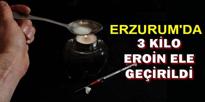 Erzurum’da 3 kilo 819 gram Eroin maddesi ele geçirildi