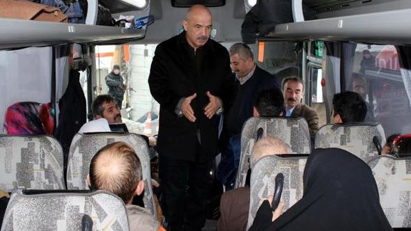 Milletvekili Ilıcalı, yolcu otobüsü ile Ovit Tüneli'nden geçti