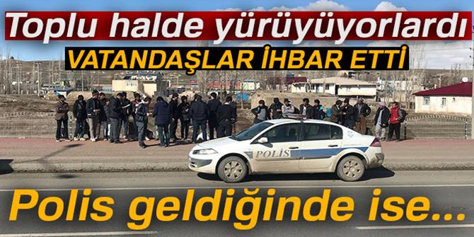 Horasan’da 50 kaçak göçmen yakalandı