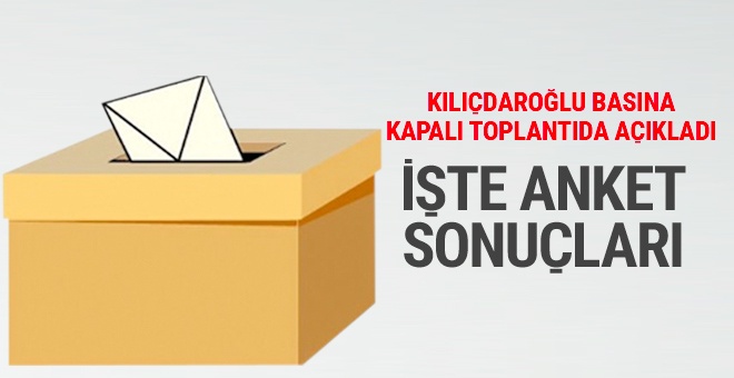 Kılıçdaroğlu elindeki anket sonuçlarını açıkladı