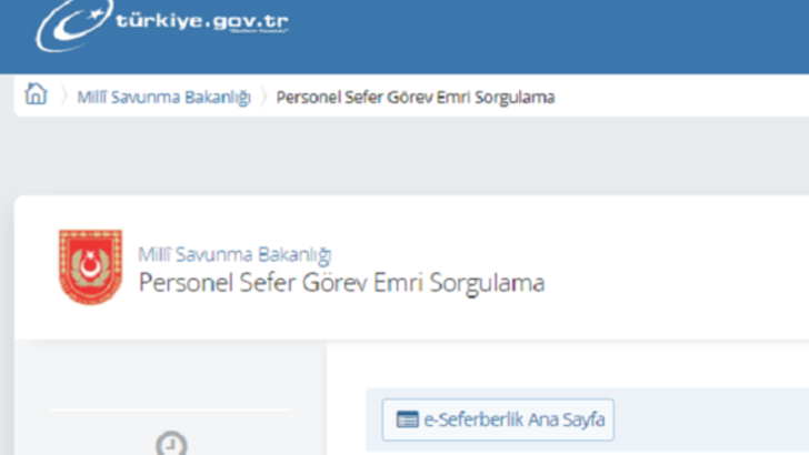E-Devlet sefer görev emri sorgulama sayfası kilitlendi