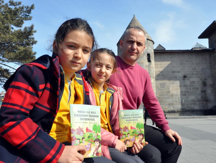 Kızlarıyla Erzurum'u gezip, tarihini anlatan kitap yazdı