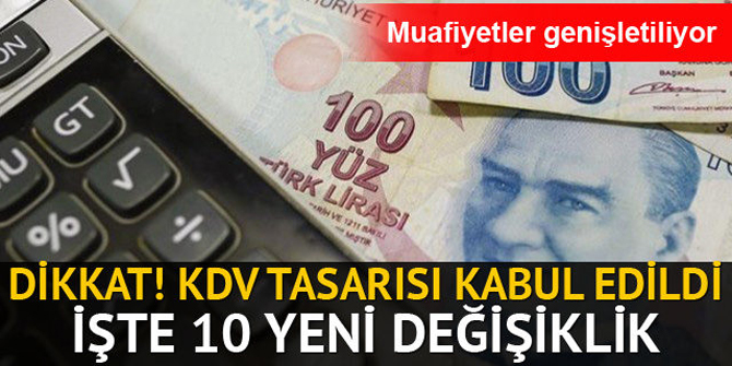 KDV tasarısının 10 maddesi komisyondan geçti