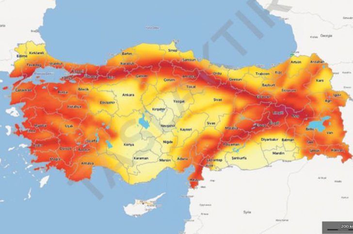 Türkiye’nin yenilenen deprem haritası elektronik ortama aktarıldı