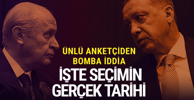 Ünlü anketçiden seçim için asıl tarihi verdi!