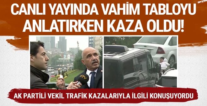 AK Partili vekil, canlı yayında kazalardan bahsederken kaza oldu!