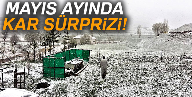 Erzurum’da Mayıs ayında kar yağdı