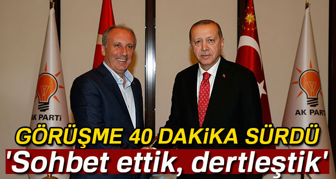 Muharrem İnce ile görüşen Erdoğan'ın oturduğu koltuk gündem oldu! İnce'den açıklama geldi