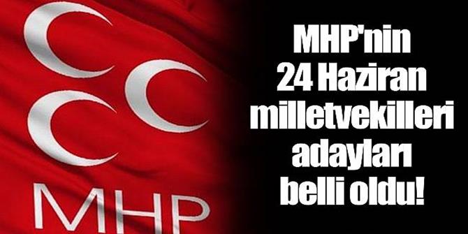 MHP'nin 24 Haziran milletvekilleri adayları belli oldu!