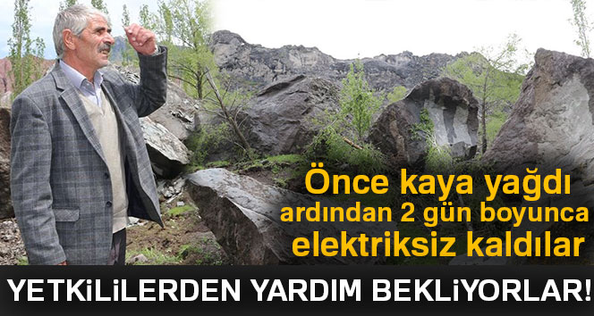 Erzurum'da Önce kaya yağdı