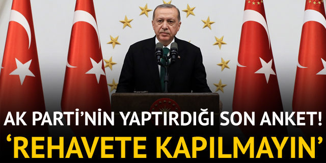 AK Parti'nin yaptırdığı son seçim anketi!