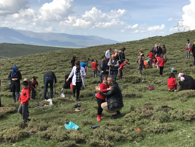 Şehit Üsteğmen İsmail Aksu İlkokulu'ndan Ağaç Dikim Etkinliği