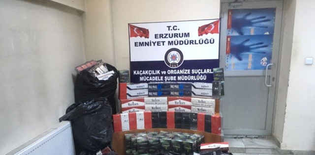 Erzurum'da 39 Bin 67 Paket Kaçak Sigara Ele Geçirildi