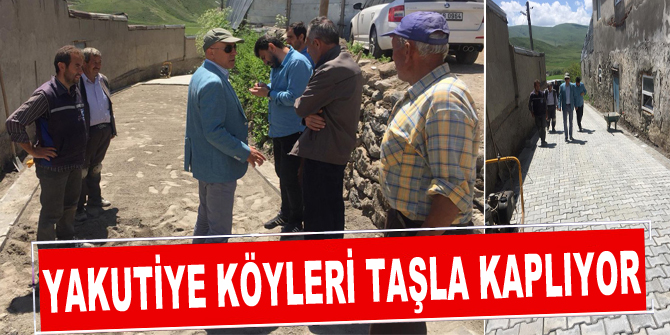 Yakutiye, köyleri taşla kaplıyor