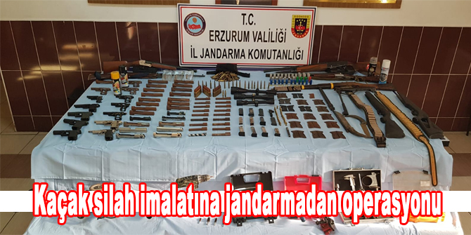 Kaçak silah imalatına jandarmadan şafak operasyonu