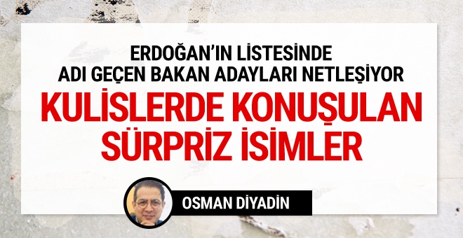 Kimler bakan olacak?