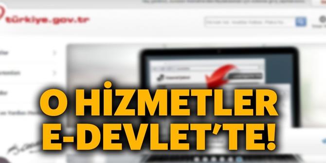 eDevlet'ten yeni hizmet duyuruları