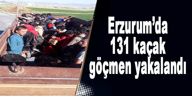 Erzurum’da 131 kaçak göçmen yakalandı