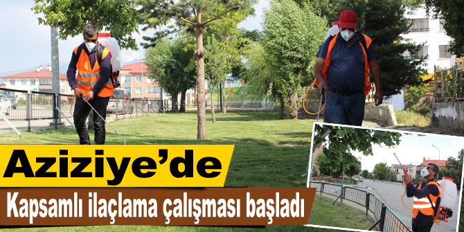 Aziziye’de kapsamlı ilaçlama çalışması başladı