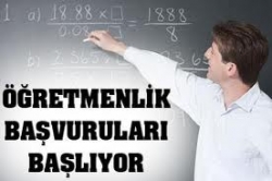 Öğretmenlik başvuruları bugün