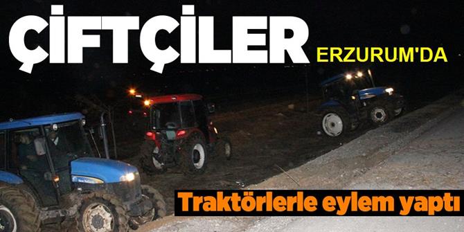 Meralarına el konan çiftçilerden traktörlü eylem