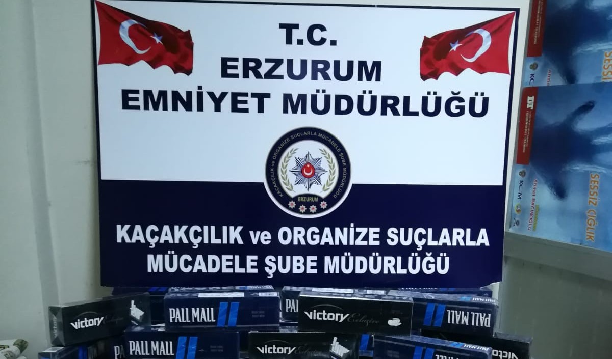 Erzurum’da 2 bin 60 paket kaçak sigara ele geçirildi