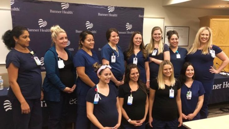 Aynı hastanede 16 hemşire birden hamile