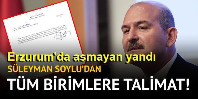 Süleyman Soylu'dan tüm resmi birimlere talimat!