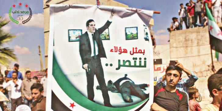 İdlib'de Karlov'un katili için açılan pankarta sert tepki