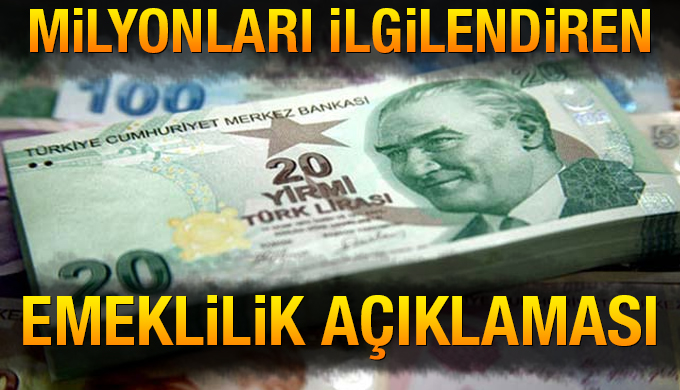 Emeklilikte yaşa takılanlarla ilgili önemli açıklama