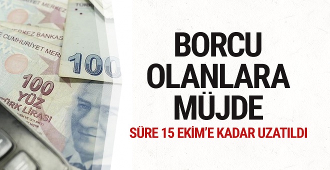 Vergi Borcu Yapılandırmasının İlk Taksit Süresi, 15 Ekim'e Uzatıldı