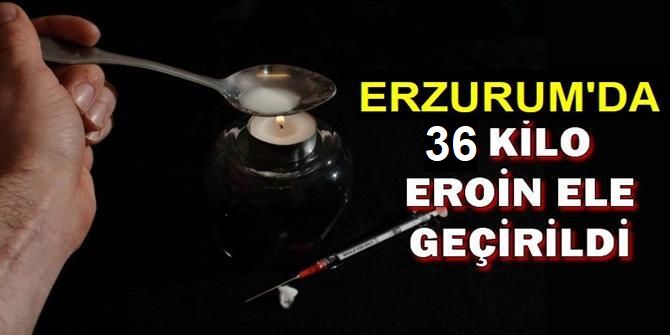 Erzurum'da 36 Kilo 456 Gram Eroin Ele Geçirildi