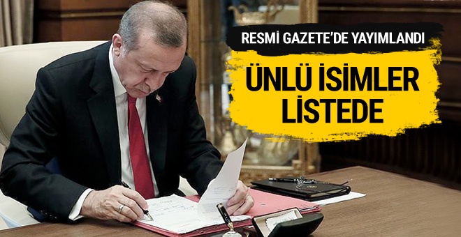 Erdoğan imzaladı gece yarısı flaş atama kararları