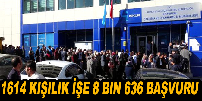 1614 Kişilik İşe 8 Bin 636 Başvuru