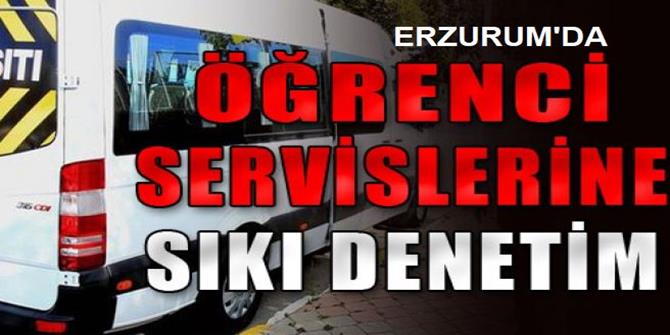 Erzurum'da Trafik Ekiplerinden Öğrenci Servislerine Sıkı Denetim