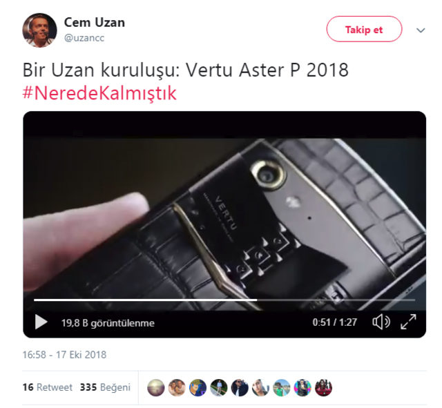 Cem Uzan Twitter'dan paylaştı!