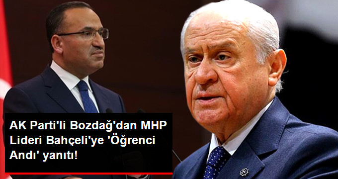 AK Parti'li Bekir Bozdağ'dan MHP Lideri Bahçeli'ye Cevap