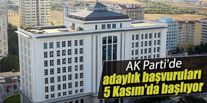 AK Parti'de adaylık başvuruları 5 Kasım'da start veriyor