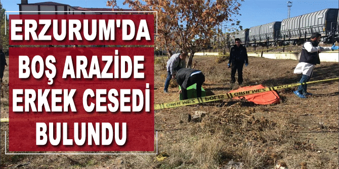 Erzurum'da boş arazide erkek cesedi bulundu