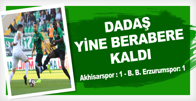 Dadaş yine berabere kaldı