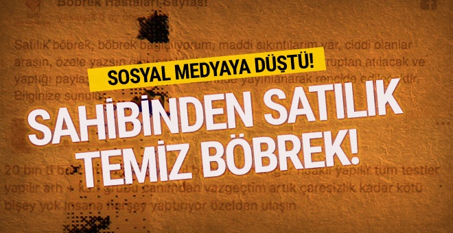 'Satılık böbrek' ilanları günden güne artıyor! Borç batağına batan böbreğine sarılıyor!