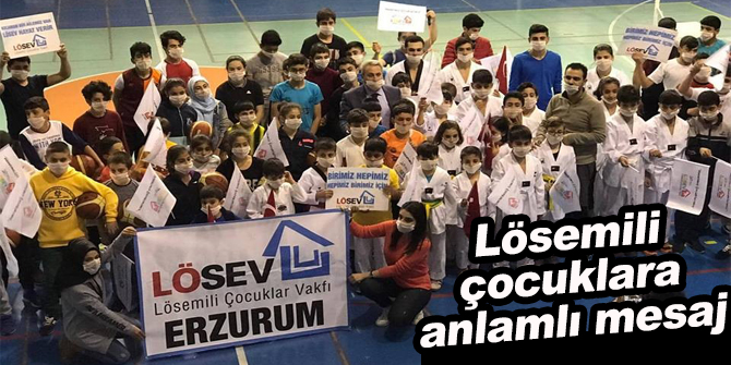 Lösemili çocuklara anlamlı mesaj