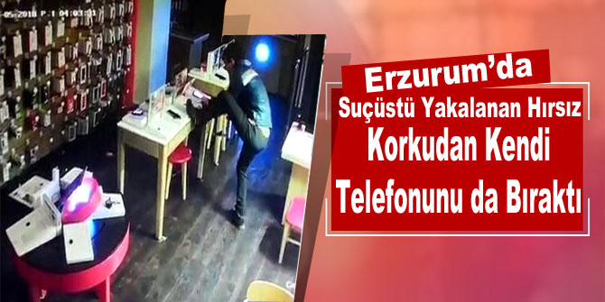 Suçüstü Yakalanan Hırsız, Korkudan Kendi Telefonunu da Bıraktı