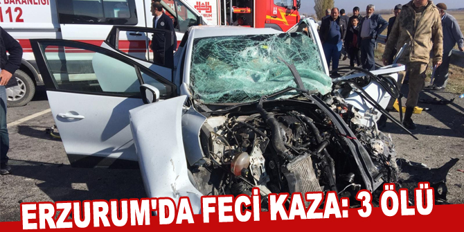 Erzurum'da feci kaza: 3 ölü