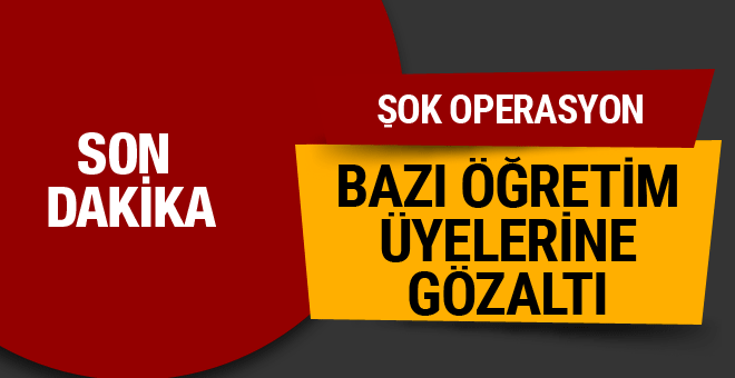 İstanbul'da bazı öğretim üyelerine gözaltı