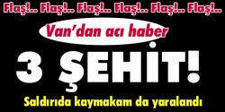 Van'da saldırı: 3 şehit