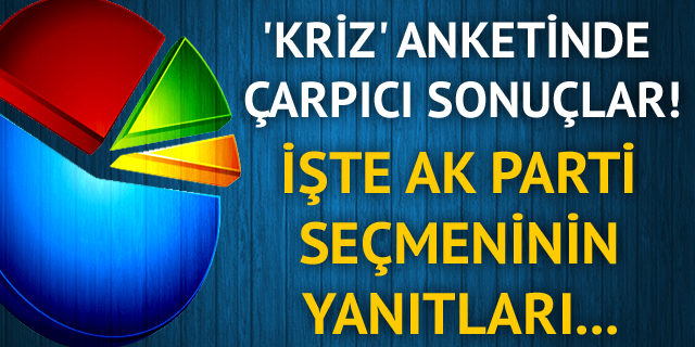 'Kriz' anketinde çarpıcı sonuçlar! İşte AK Parti seçmeninin yanıtları