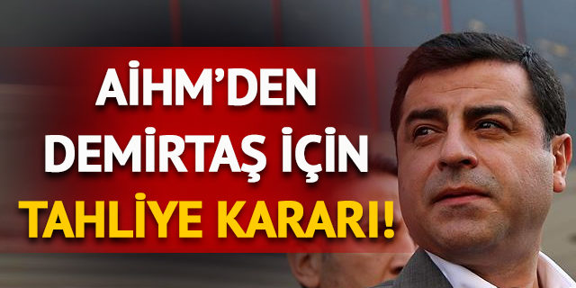 AİHM Selahattin Demirtaş kararını açıkladı: Tahliye edilmeli