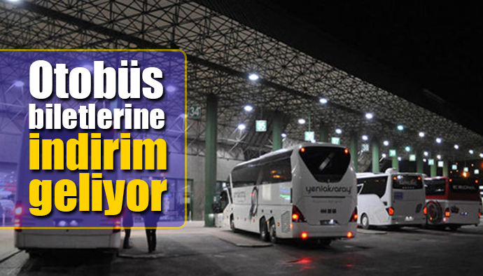 Otobüs biletine indirim geliyor